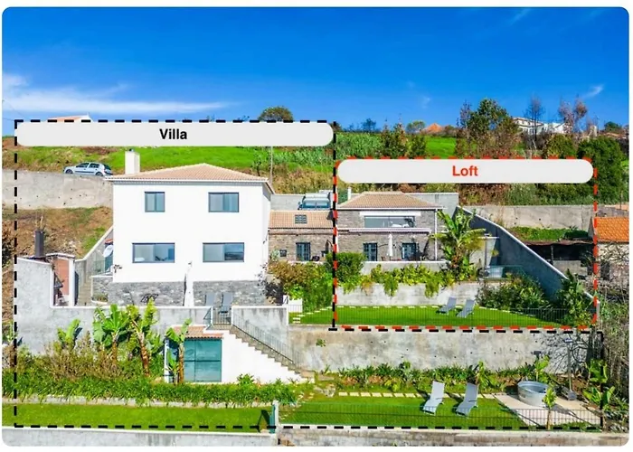 New! Nature Paradise With Ocean View & Hot Tubs Villa Fajã da Ovelha