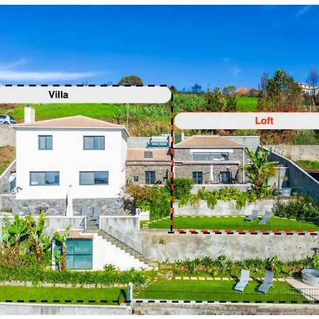 New! Nature Paradise With Ocean View & Hot Tubs Villa Fajã da Ovelha